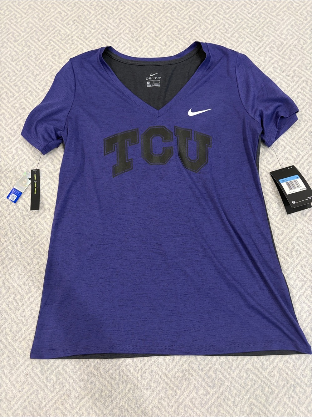 Nike Purple TCU Dri-FIT V-Neck Women's Tee